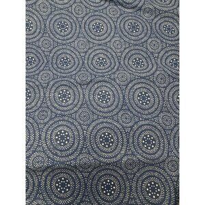 Three Cats Cotton Fabric 1/4 yard x 34" Blue Circular Dot Pattern Stiff Material